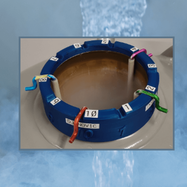 Cryogenic Sample Holding Collar for Nitrogen Tanks. Statebourne Bio 36.